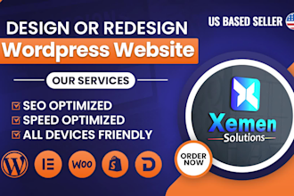 create responsive wordpress website design, blog or website development