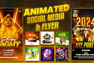 do animated ads, flyer, facebook post, instagram ads for social media