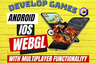 develop online multiplayer game for android, ios, webgl using unity game