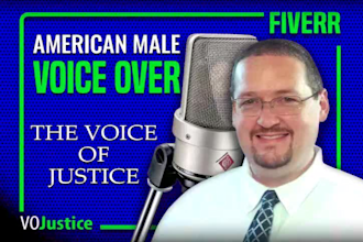 be your professional american english male voice over actor