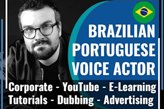 record a professional voice over in brazilian portuguese