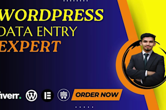 do wordpress data entry and woocommerce product upload