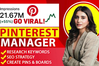 create pins board do seo management as your pinterest marketing manager