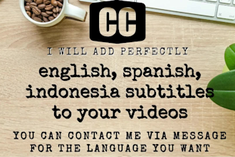 translate and add subtitles for your video in english, spanish, or any language