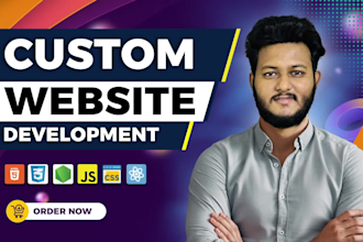 do website development as full stack web developer, front end, backend developer