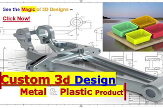 custom 3d cad design for metal and plastic product