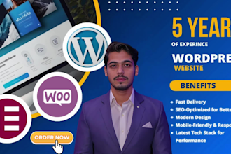 develop wordpress website, wordpress design, or blog