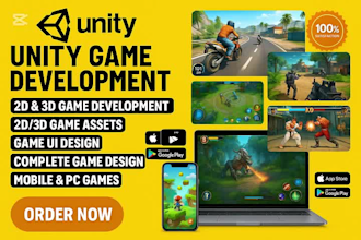 develop custom high quality unity 2d 3d game development for IOS, android and pc