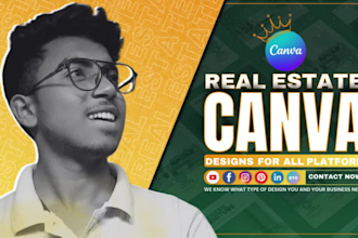 design editable canva real estate brochure design or canva templates for you
