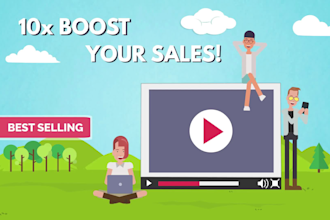 create animated marketing video ad for business and sales