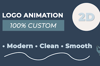 create a clean 2d logo animation
