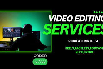create faceless reel,shorts,tiktok videos editing