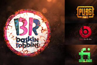 custom 3d cinematic grunge burning logo