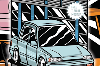 draw chibi cartoon car illustration