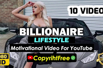 create luxury lifestyle motivational video for your youtube channel