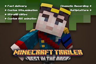 record and edit a cinematic minecraft server trailer for you