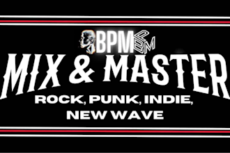 mix and master your rock, punk, ska or indie rock music, mixing engineer
