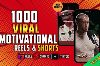 create 1000 viral motivational youtube shorts and instagram reels