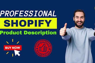 write shopify SEO product description and title