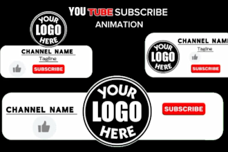 make awesome youtube subscribe, like and bell button animation