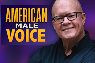 record a deep english american male voice over