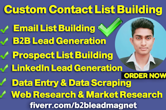 do b2b lead generation and custom contact list building for your business