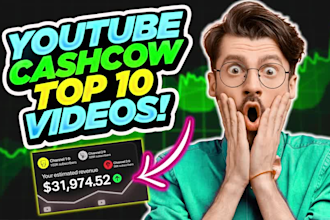 create top 10 cashcow videos, faceless videos and youtube automation