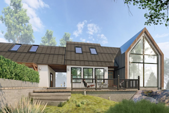 house design ,cottage , 3d architecture exterior rendering