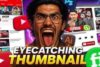 design custom premium attractive clickbait youtube thumbnail