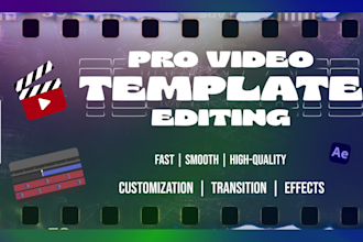 professionally edit your after effects template or create custom animations