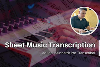 provide a professional piano and vocals transcription