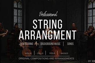 compose realistic orchestral string arrangements