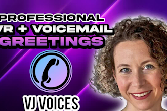 deliver professional female phone IVR, voicemail, on hold message