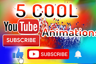 5 cool youtube subscribe like bell button animation