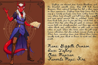draw dnd character art, dnd party illustration, and fantasy character sheet
