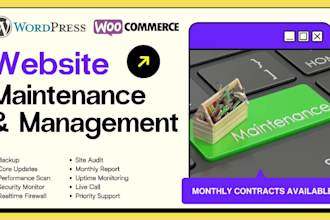 provide monthly maintenance and support for your wordpress website