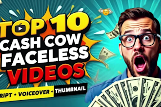 be your cash cow faceless youtube video editor