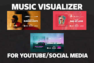 create professional music visualizer for youtube, instagram