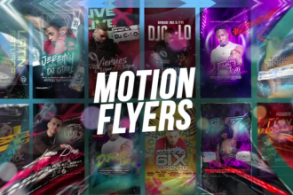 design motion graphics party flyer posters animate