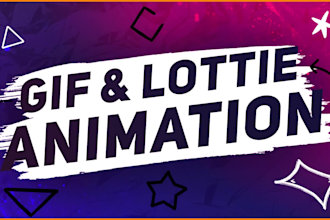 design creative GIF and lottie animations