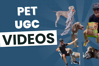 create dog ugc video ads for your pet products and services