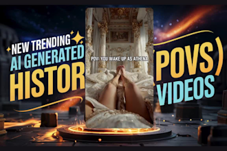create viral ai history pov videos for tiktok, shorts,reels