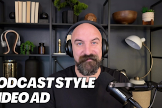 create a podcast style ugc social media video ad