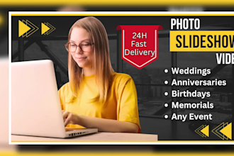 craft a unique, professional memorial, birthday, and wedding slideshow video