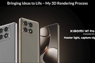 create detailed and realistic 3d rendering for your gadget
