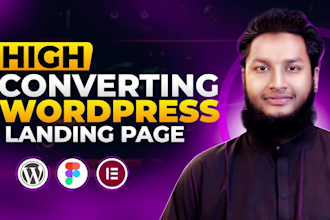 do high converting wordpress landing page design, figma to elementor pro