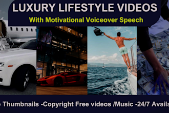 create 4k luxury lifestyle videos with meditation, motivational voiceover speech