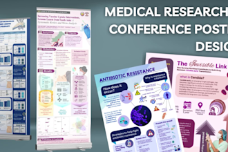 design medical research, conference posters and presentations