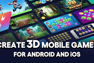 make a 3d game for android and ios in unity 3d