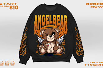 create streetwear t shirt design with cartoon style for clothing apparel brand